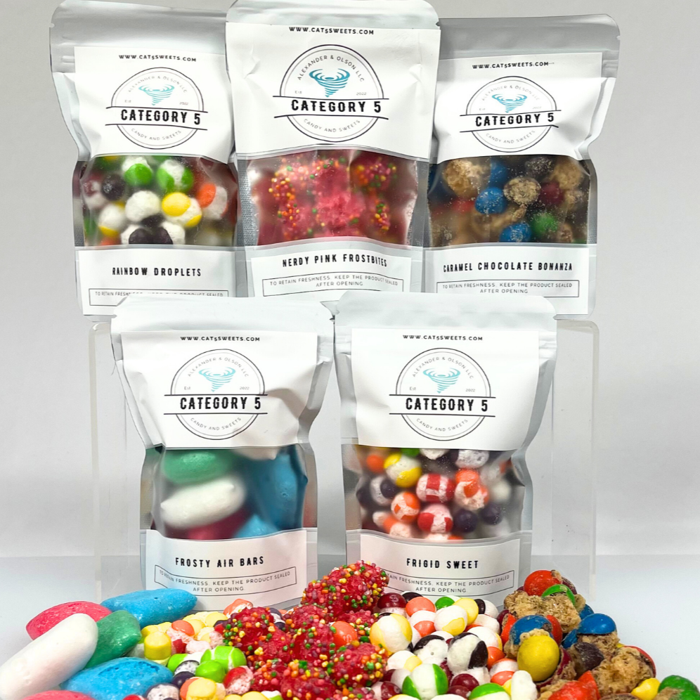 Freeze Dried Sample 5 Pack - Skittles, Airheads, MMs, Nerds, Sweet Tarts